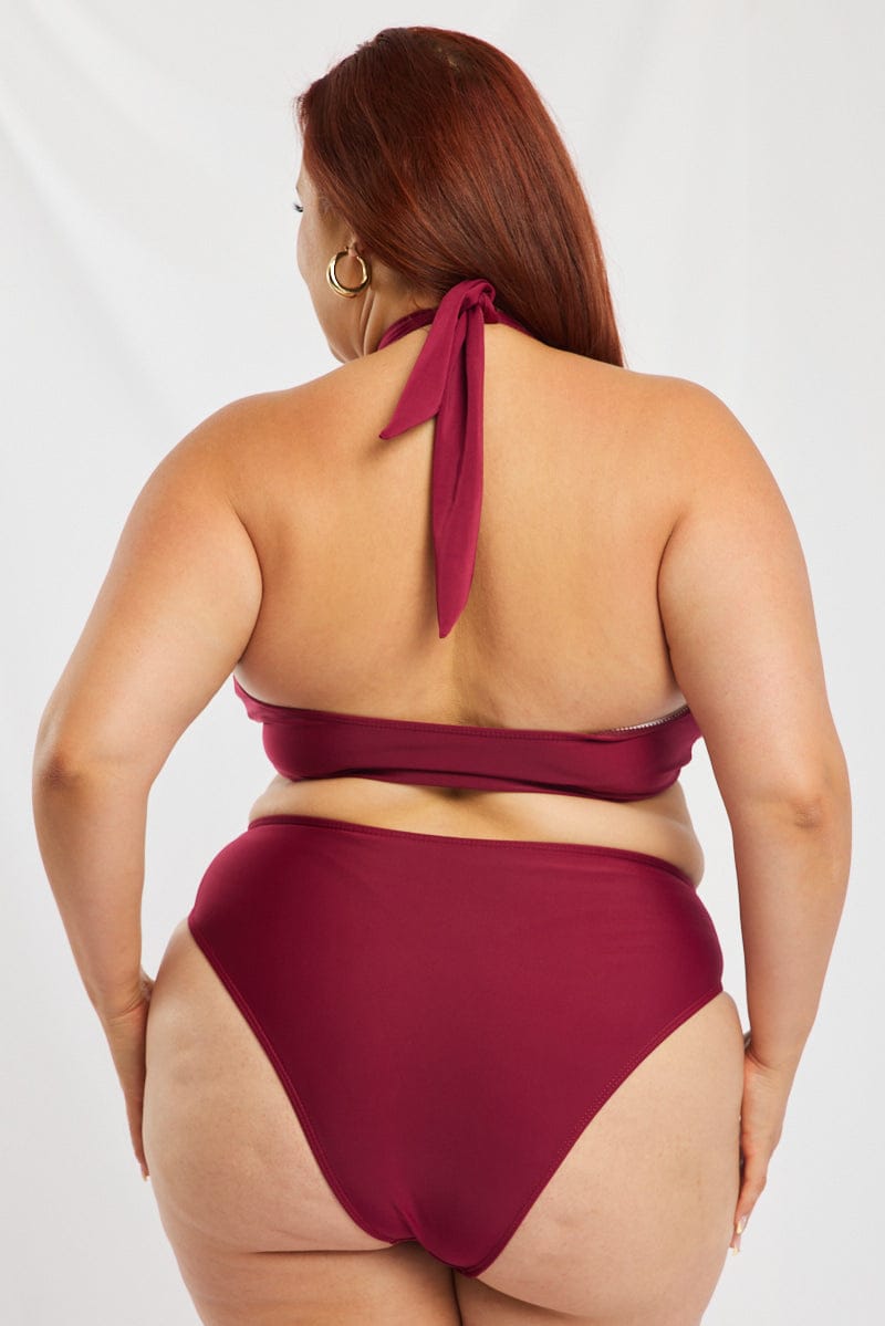 Red Ring Detail Bikini Set for YouandAll Fashion