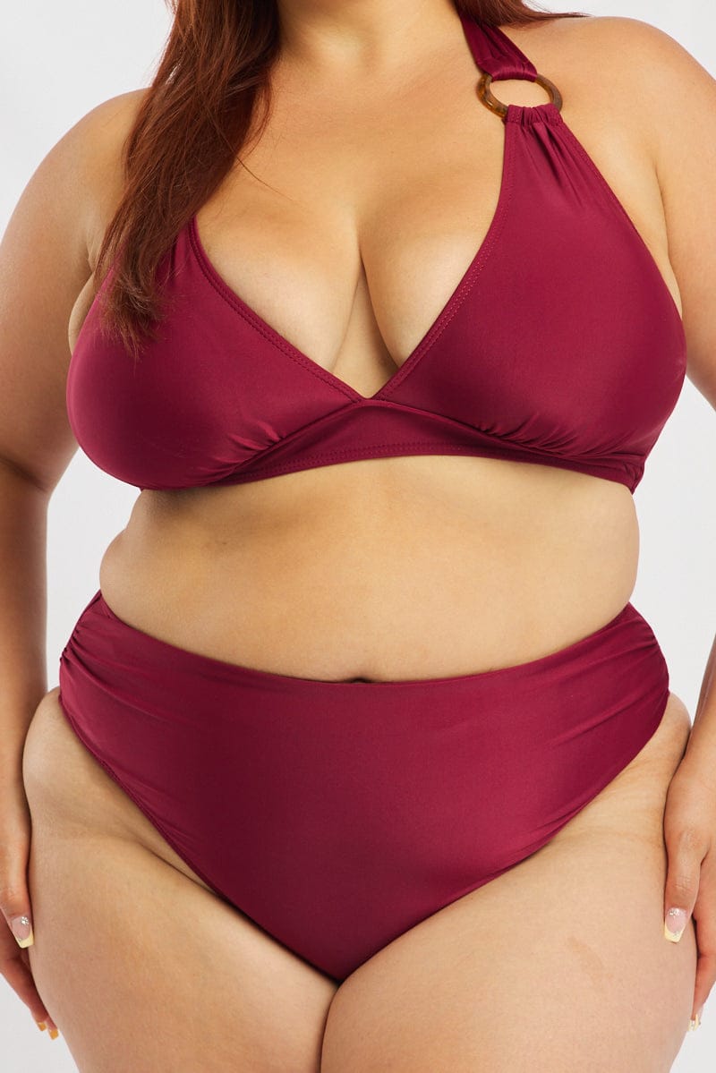 Red Ring Detail Bikini Set for YouandAll Fashion