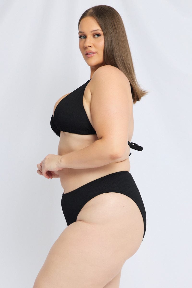 Black Triangle Bikini Set With Sarong for YouandAll Fashion