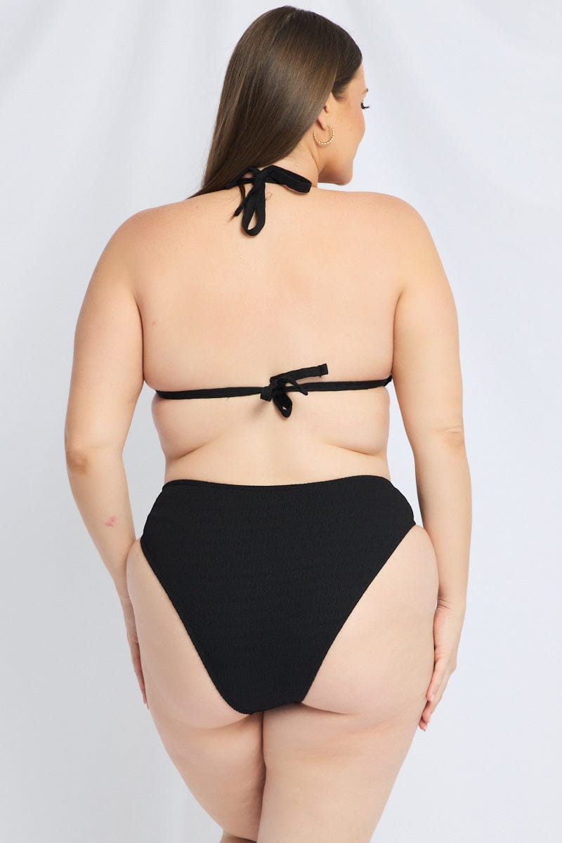 Black Triangle Bikini Set With Sarong for YouandAll Fashion