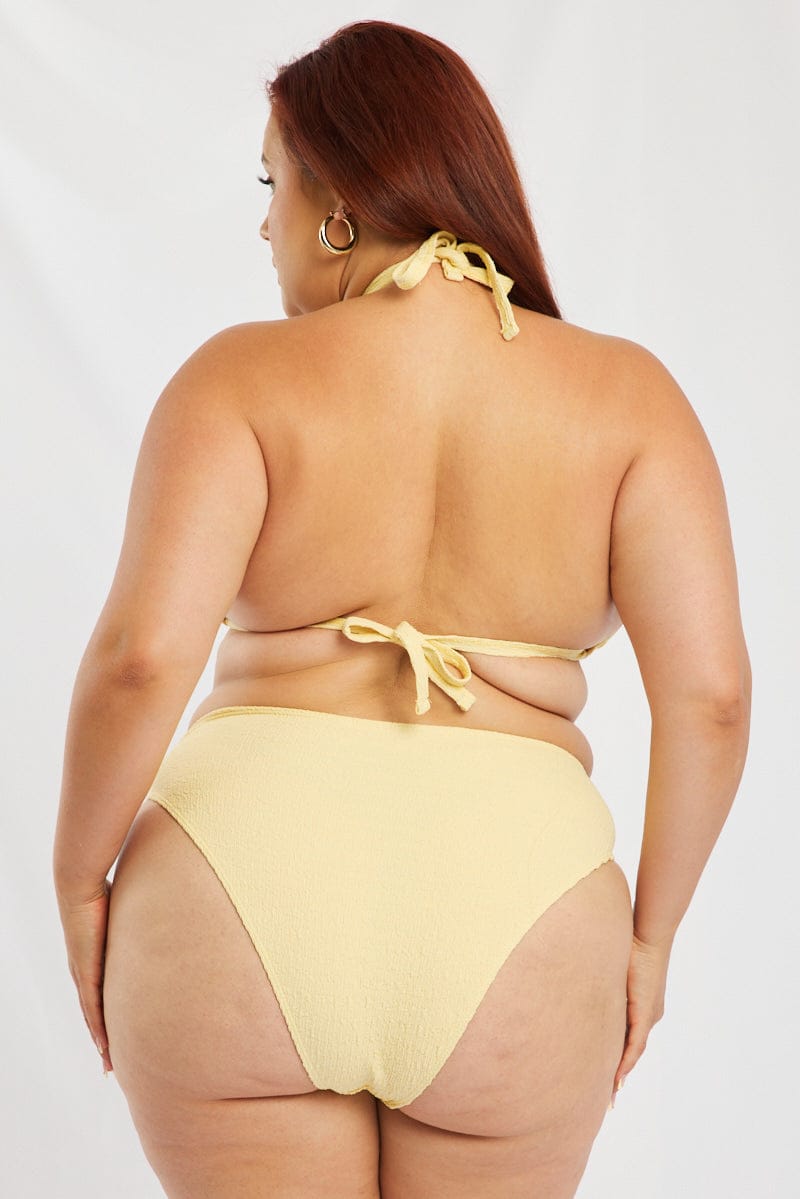 Yellow Triangle Bikini Set With Sarong for YouandAll Fashion