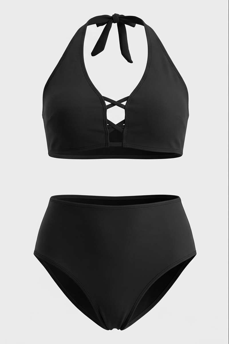 Black Cut Out Bikini Set for YouandAll Fashion