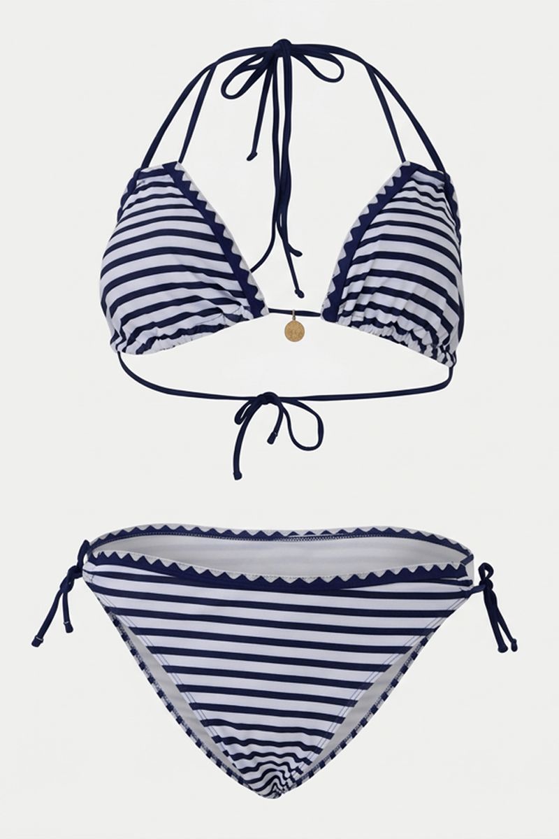 Multi Stripe Tie Side Bikini Set for YouandAll Fashion