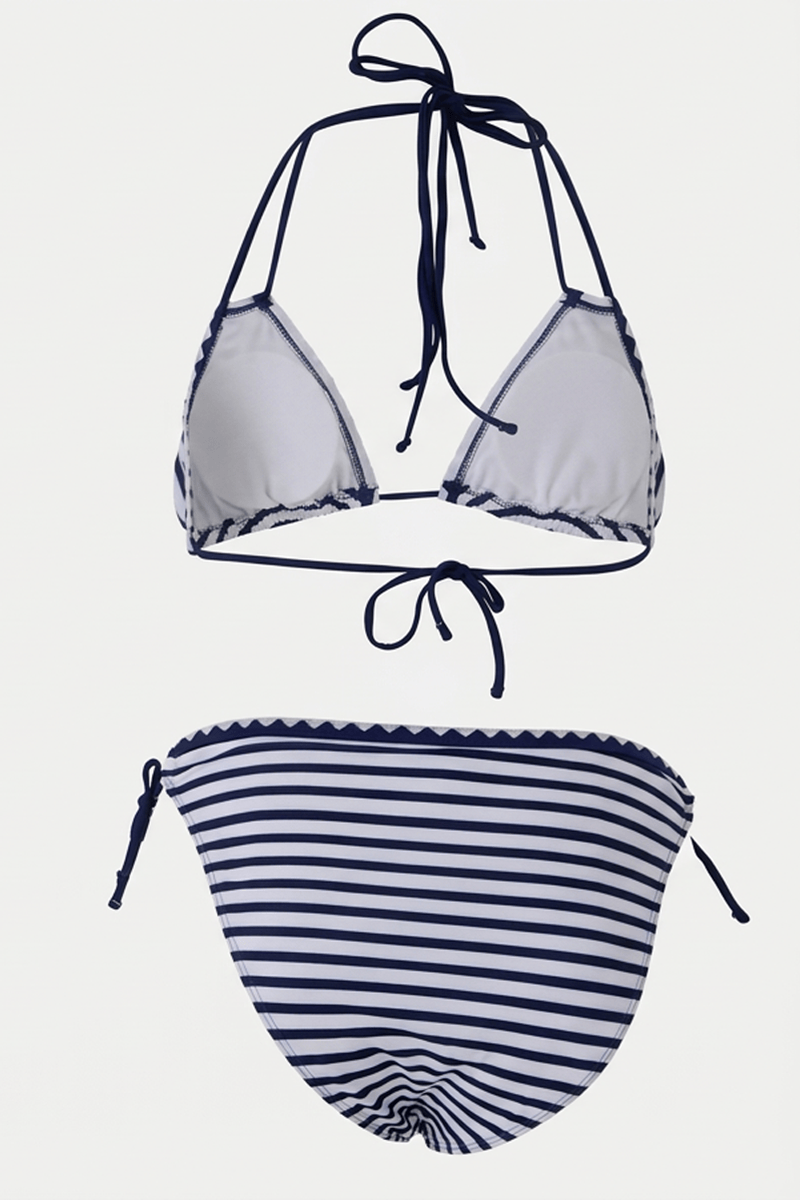 Multi Stripe Tie Side Bikini Set for YouandAll Fashion