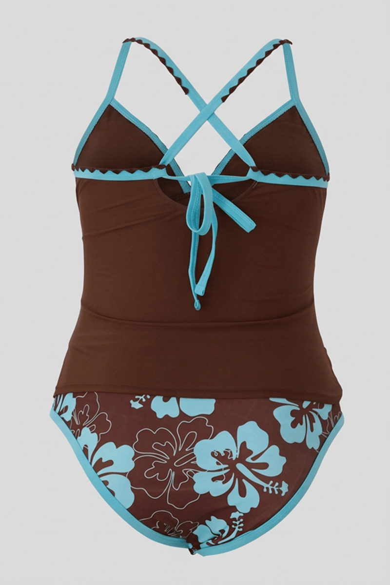Brown V-neck Bikini Set for YouandAll Fashion
