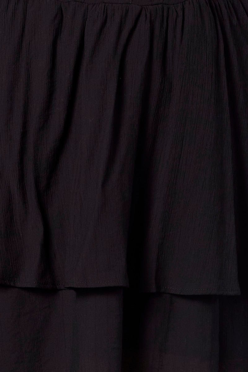 Black Button Detail Corset Mini Dress for YouandAll Fashion