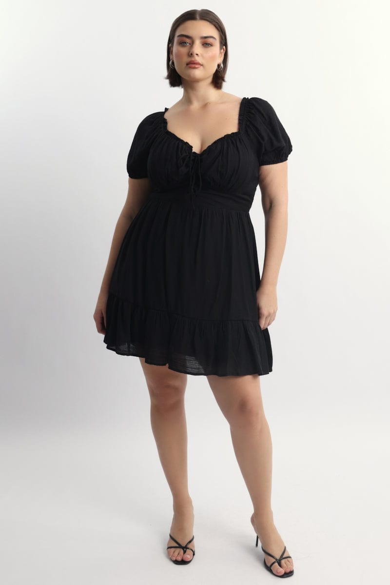 Black Lace Up Minidress | You & All Black Lace Up Minidress | You & All
