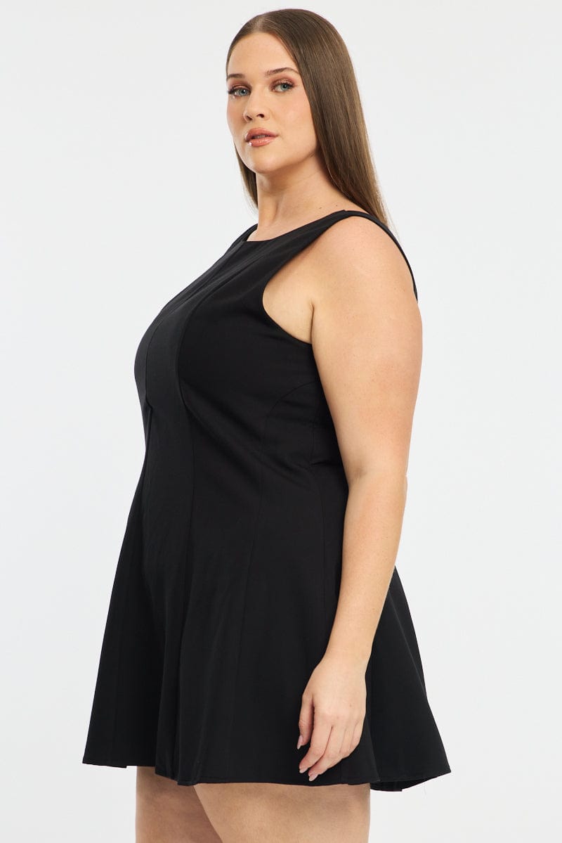 Black Skater Dress Sleeveless for YouandAll Fashion