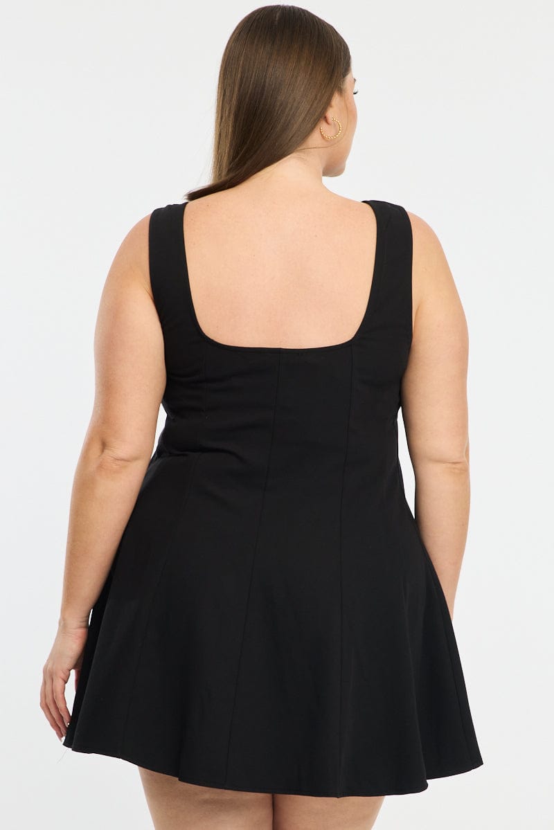 Black Skater Dress Sleeveless for YouandAll Fashion