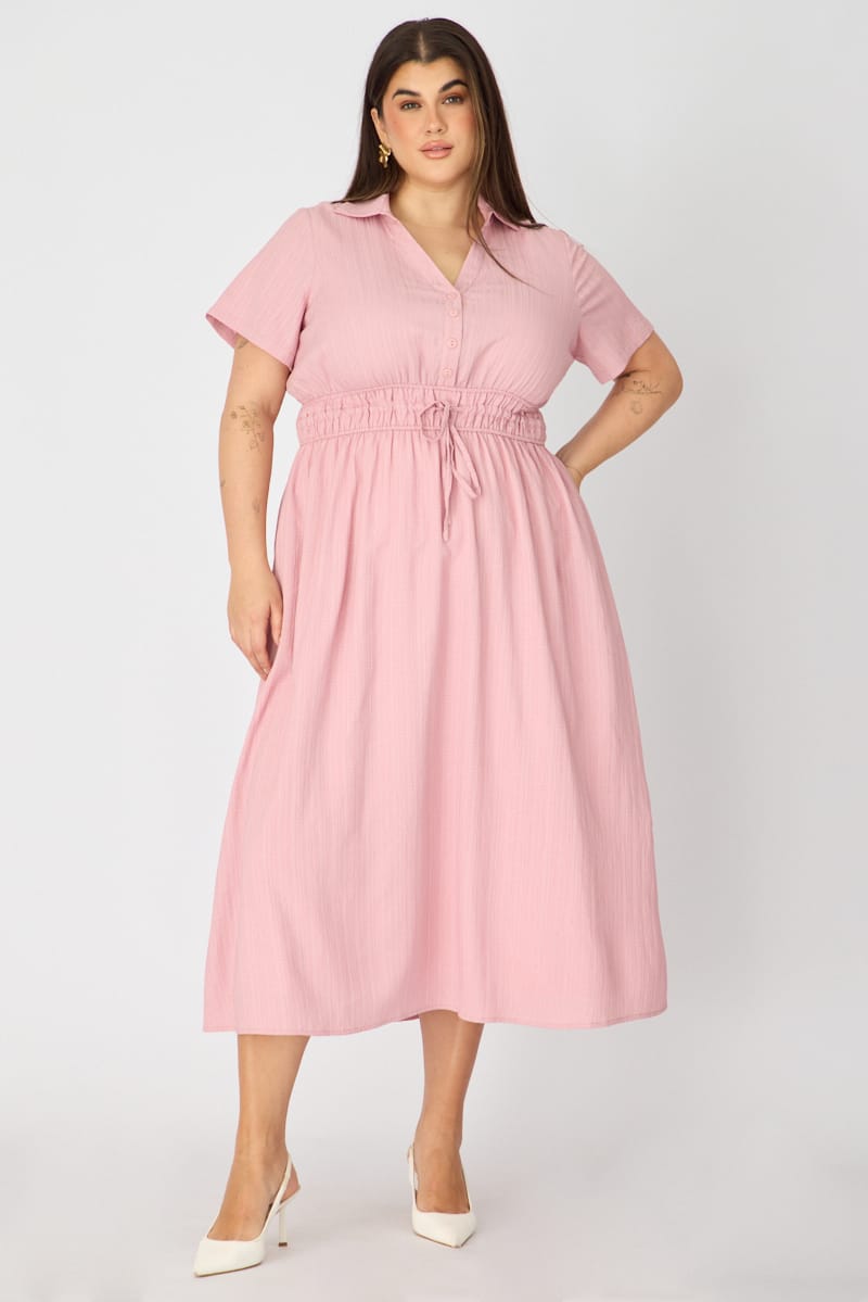 light pink plus size dress Final Sale Sleeveless Baby Doll in Fuchsia Chic And Curvy size long sleeve long dance dresses with pleats. Plus Size Pink Dresses |