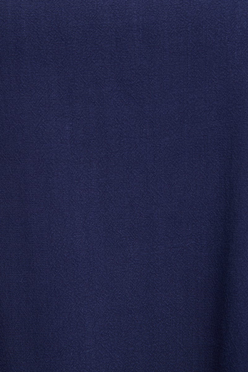 Blue Smock Dress Sleeveless Contrast Stitch for YouandAll Fashion