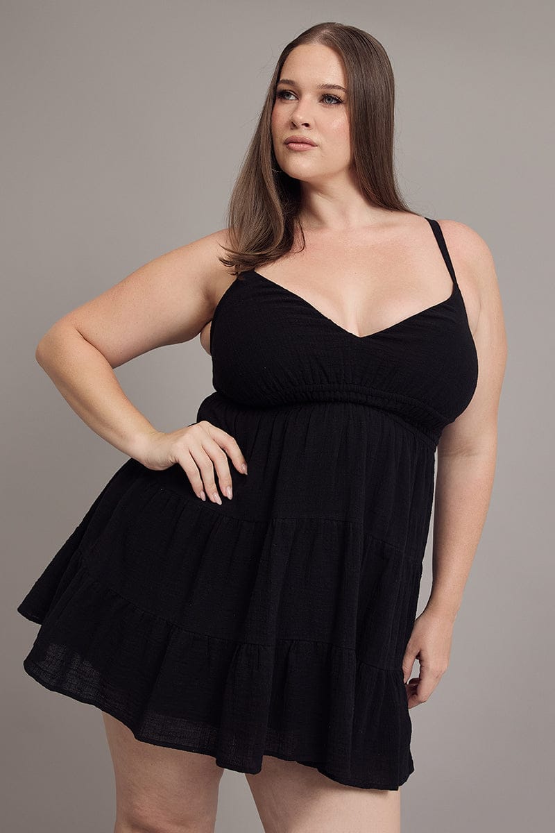 Black Skater Dress Sleeveless for YouandAll Fashion