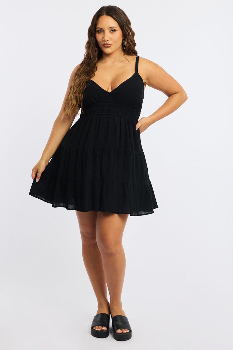 Black Skater Dress Sleeveless