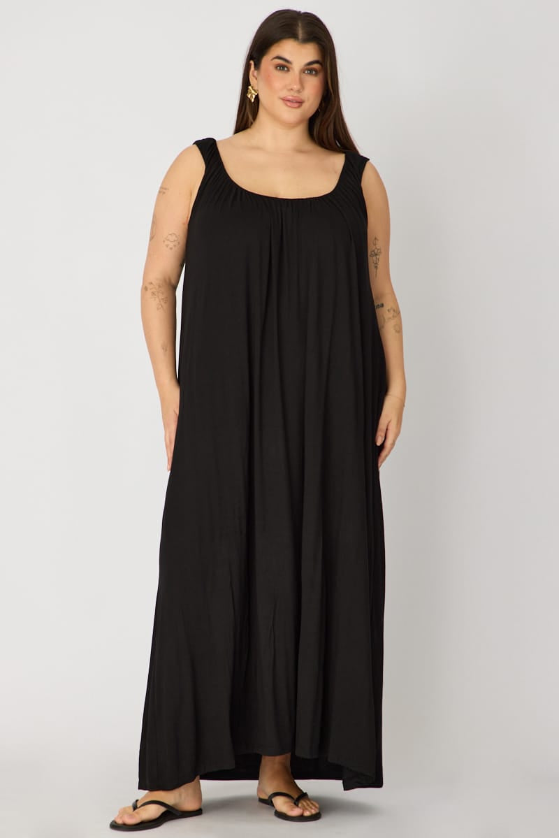 Black Maxi Dress Sleeveless for YouandAll Fashion