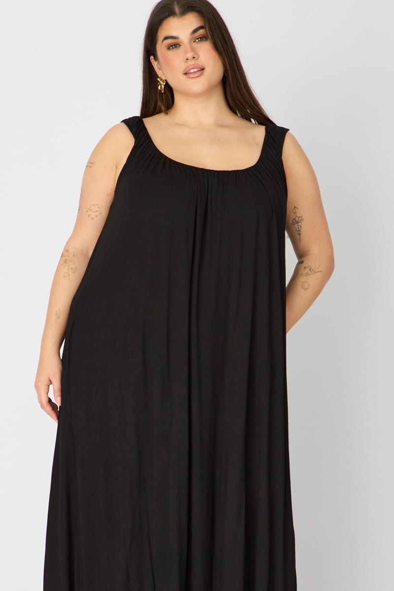 Black Maxi Dress Sleeveless for YouandAll Fashion