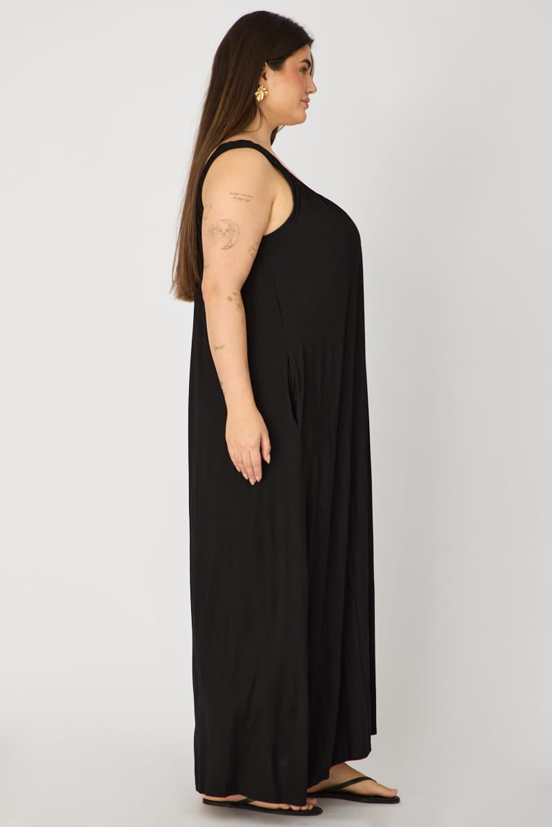 Black Maxi Dress Sleeveless for YouandAll Fashion