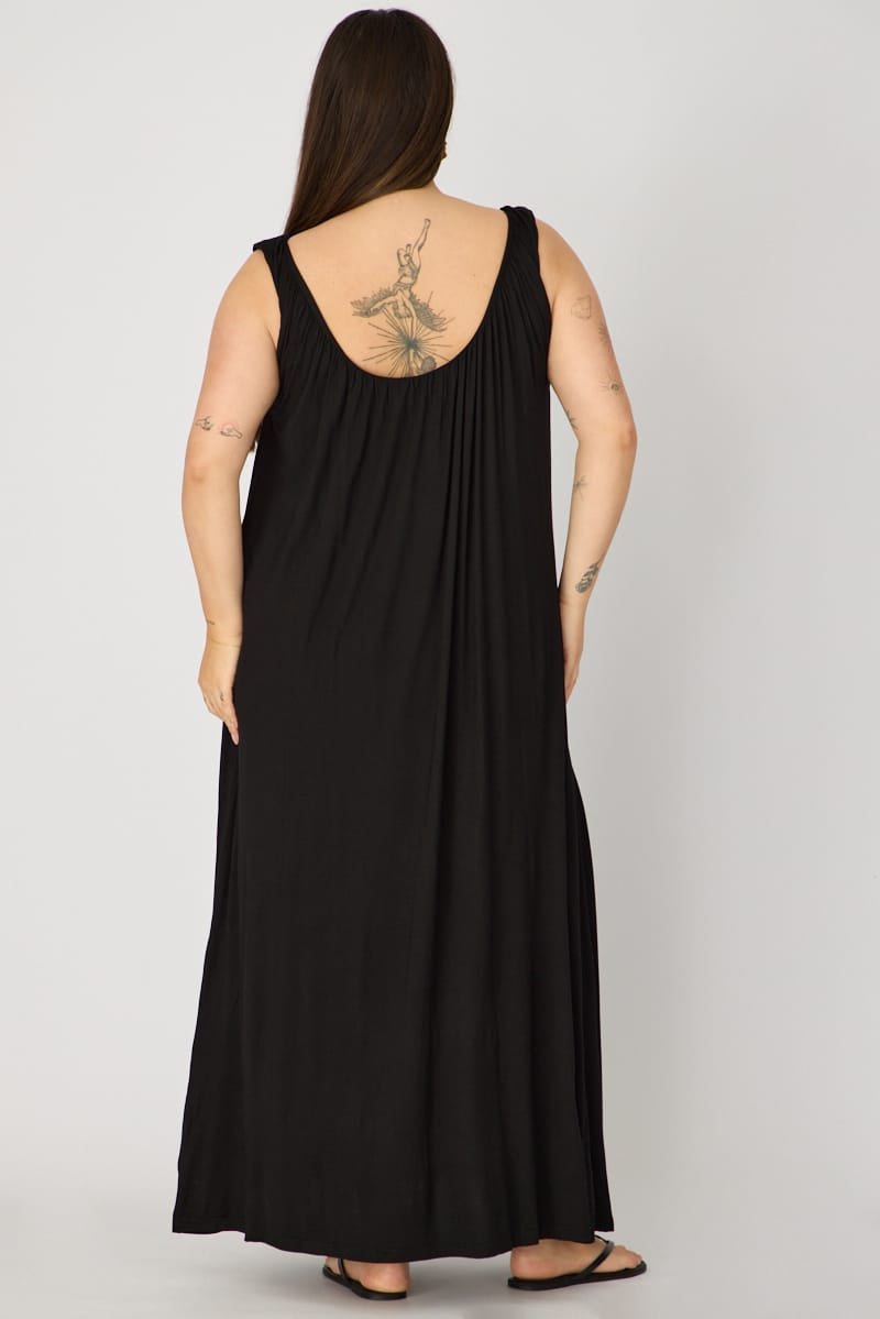 Black Maxi Dress Sleeveless for YouandAll Fashion