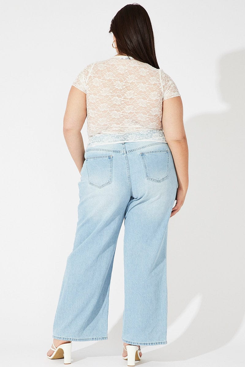 Denim Wide Leg Jeans High Rise for YouandAll Fashion