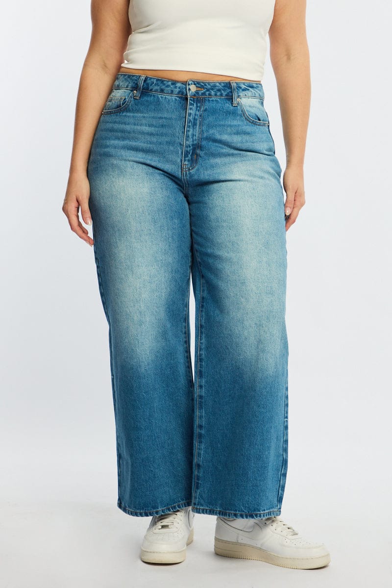 Denim Wide Leg Denim High Rise for YouandAll Fashion