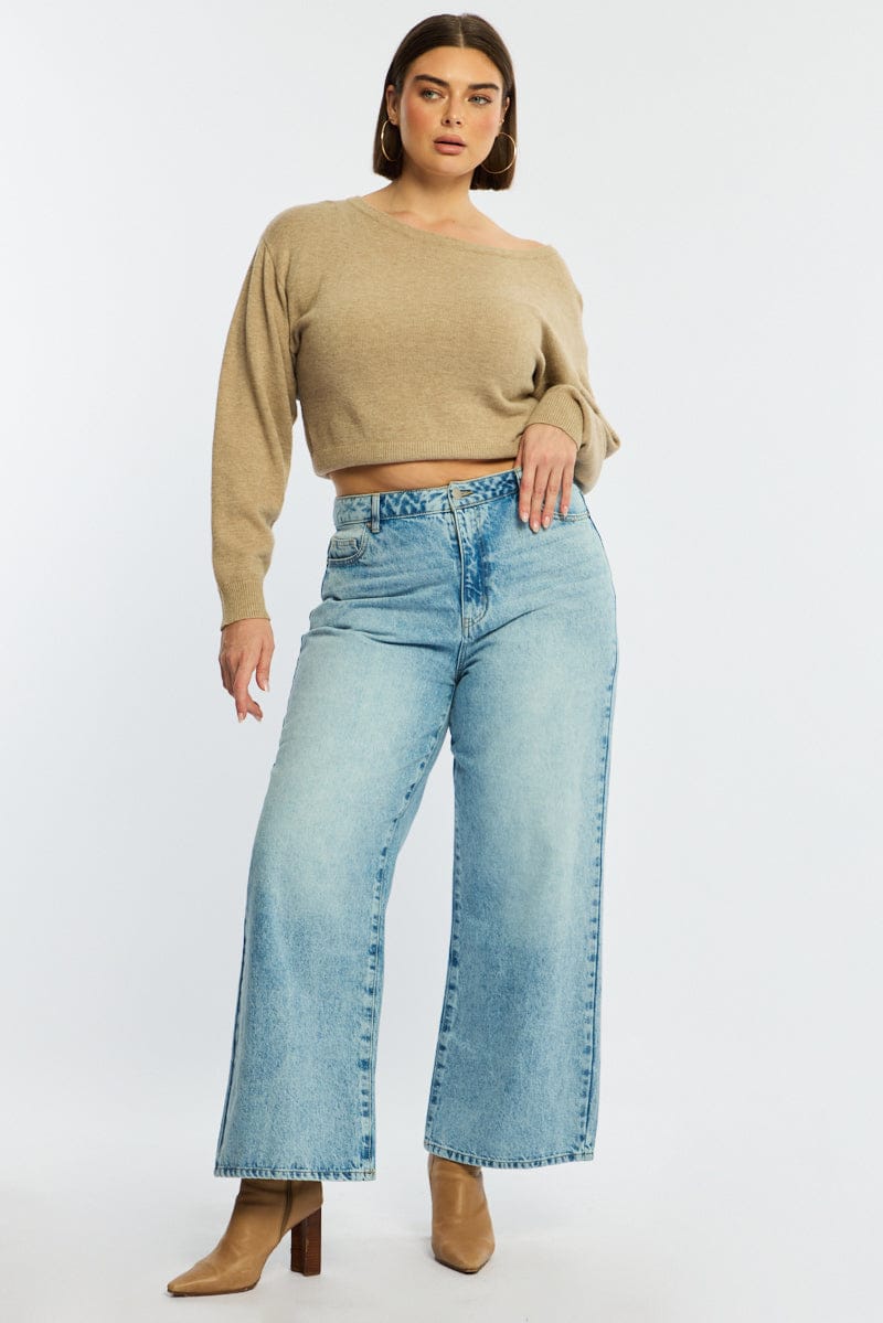 Denim Wide Leg Denim High Rise for YouandAll Fashion