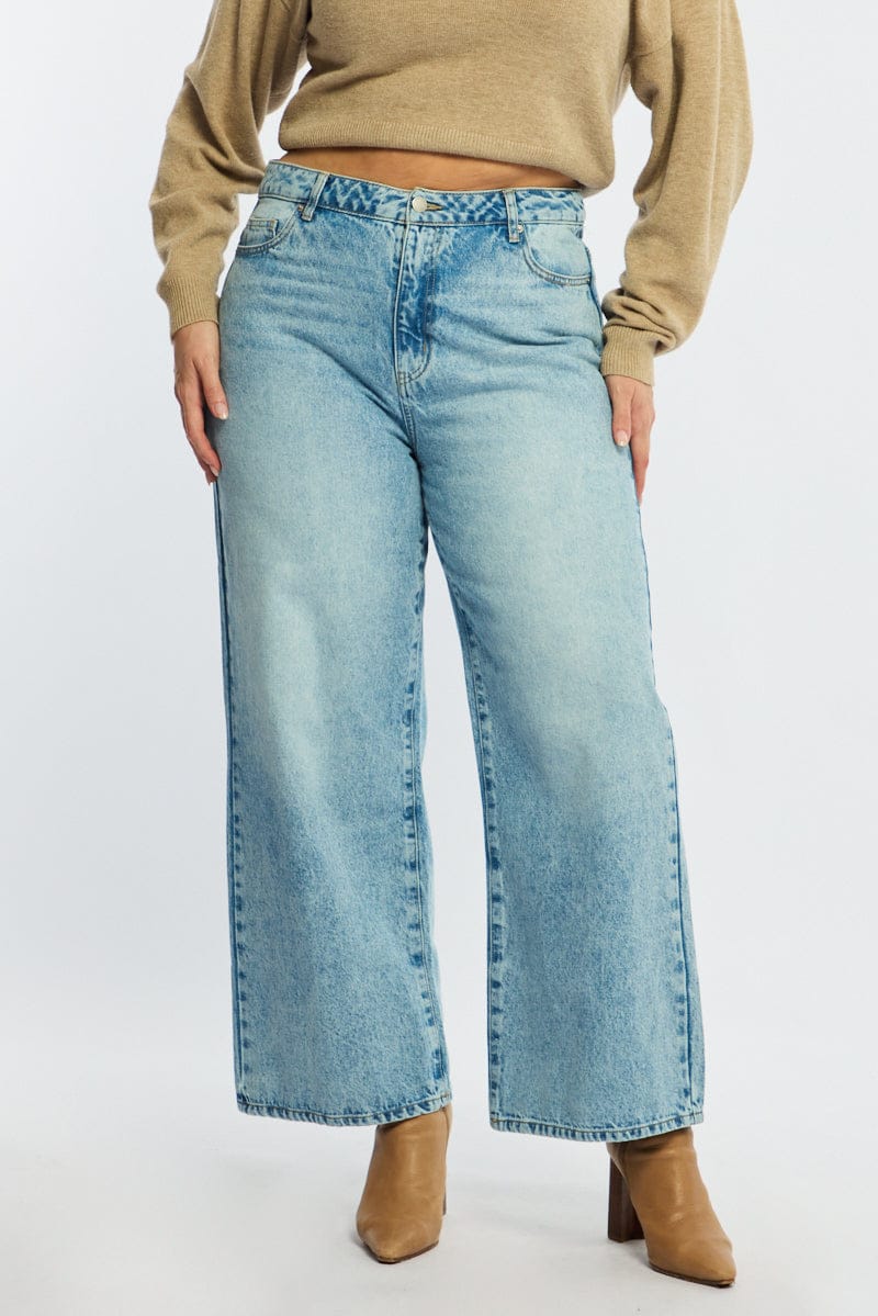Denim Wide Leg Denim High Rise for YouandAll Fashion