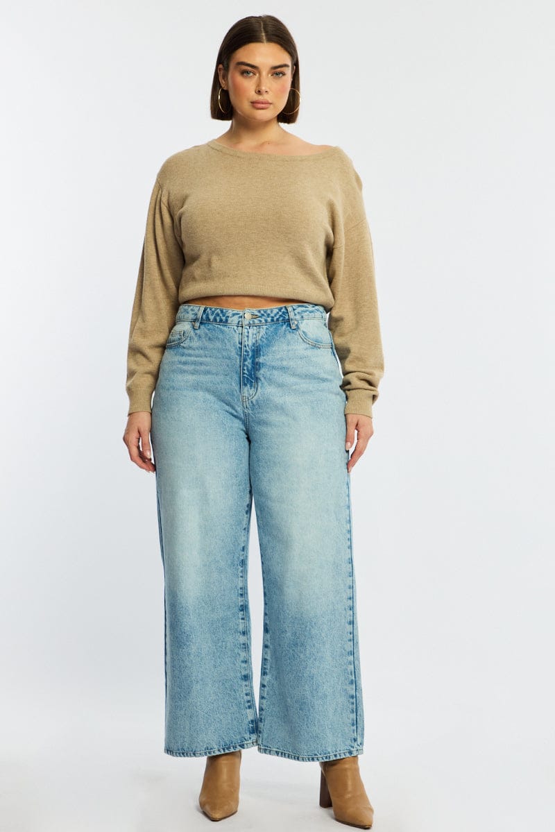 Denim Wide Leg Denim High Rise for YouandAll Fashion