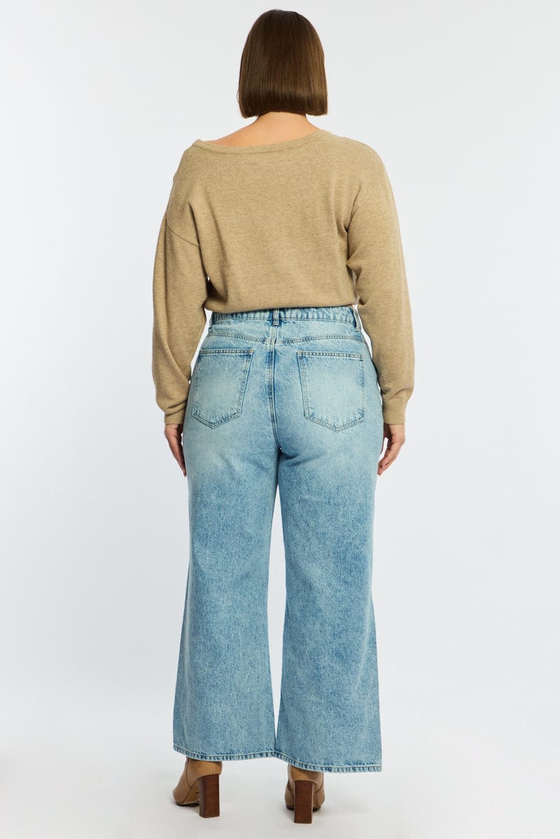 Denim Wide Leg Denim High Rise for YouandAll Fashion