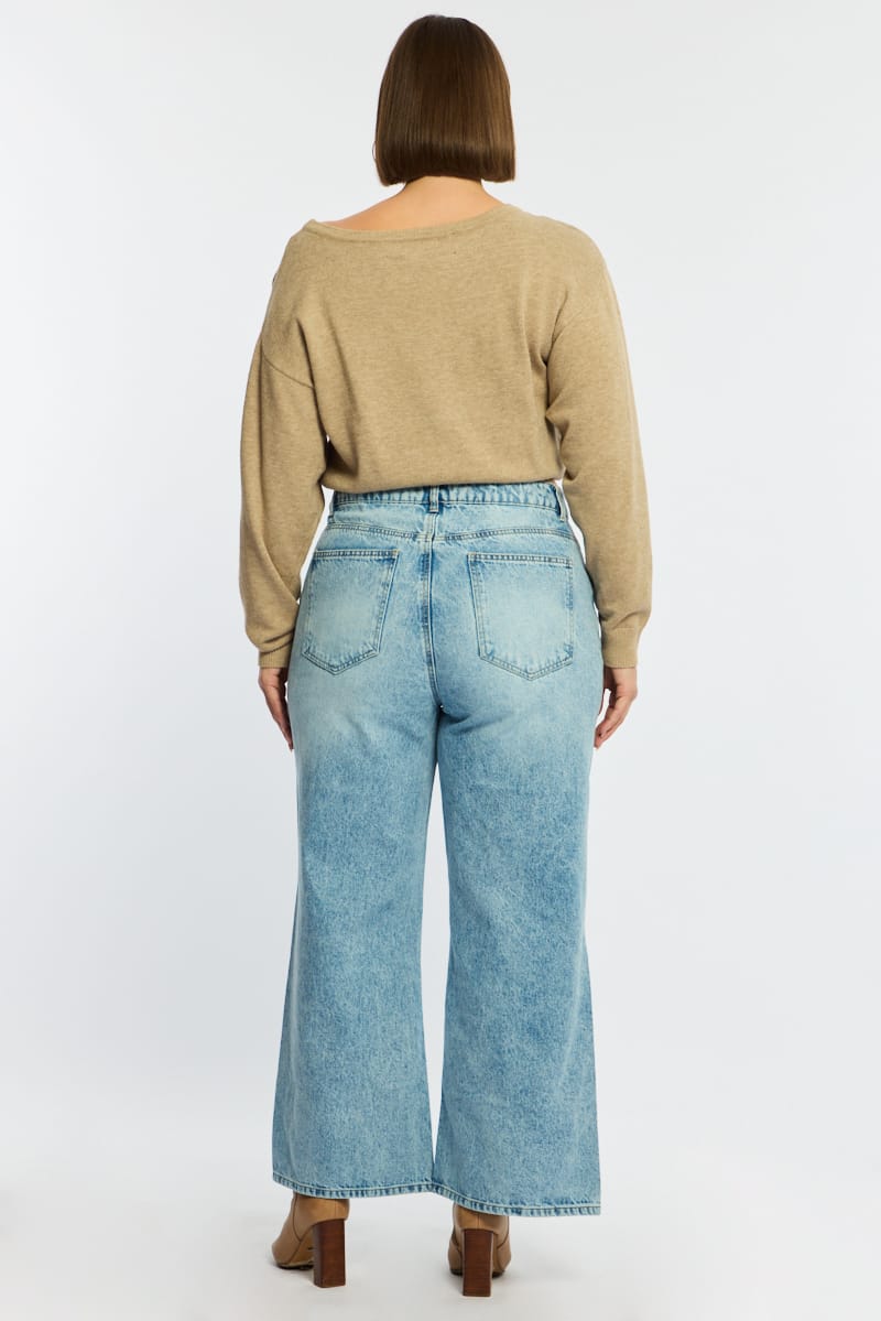 Denim Wide Leg Denim High Rise for YouandAll Fashion
