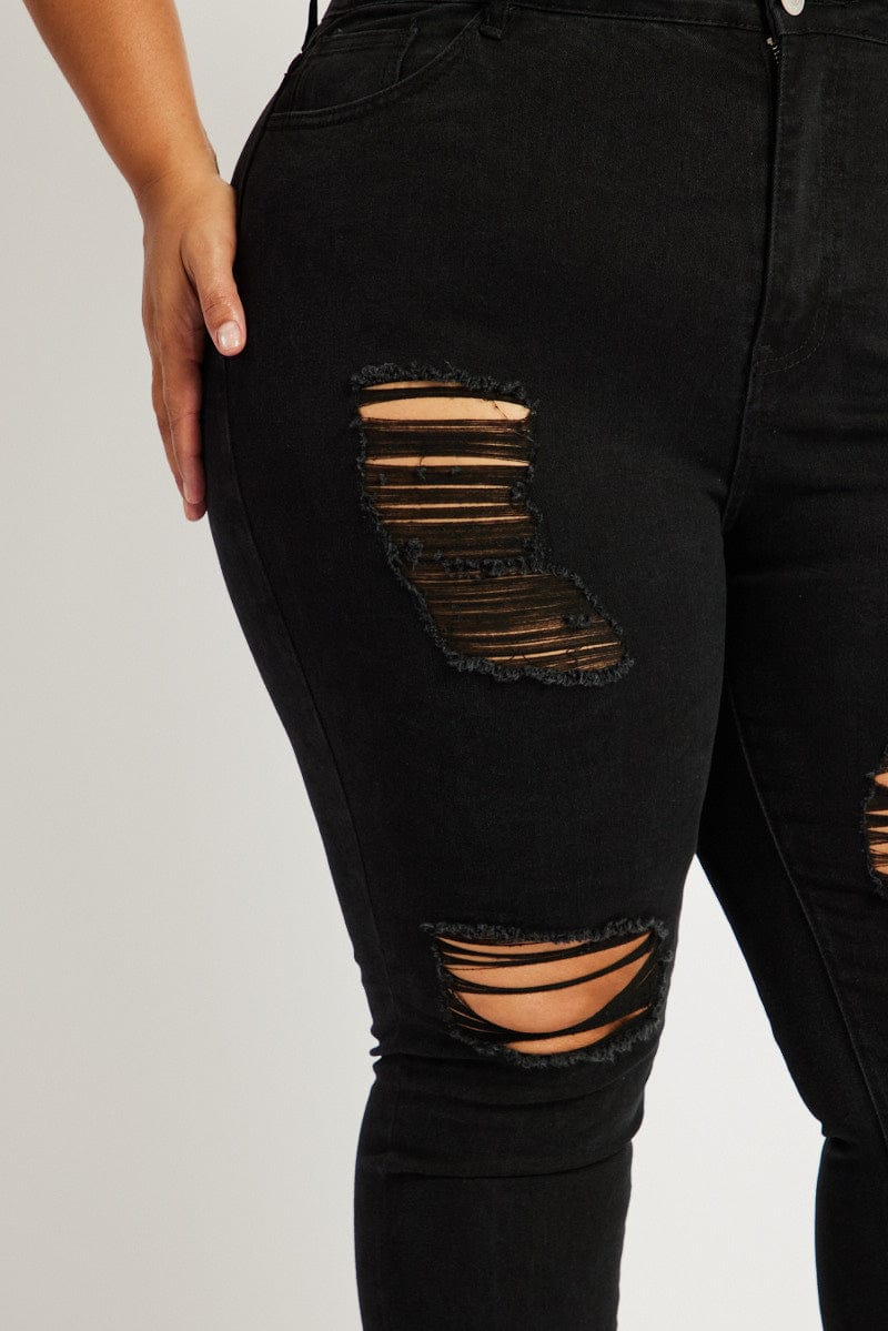 Black Skinny Jeans High Rise for YouandAll Fashion