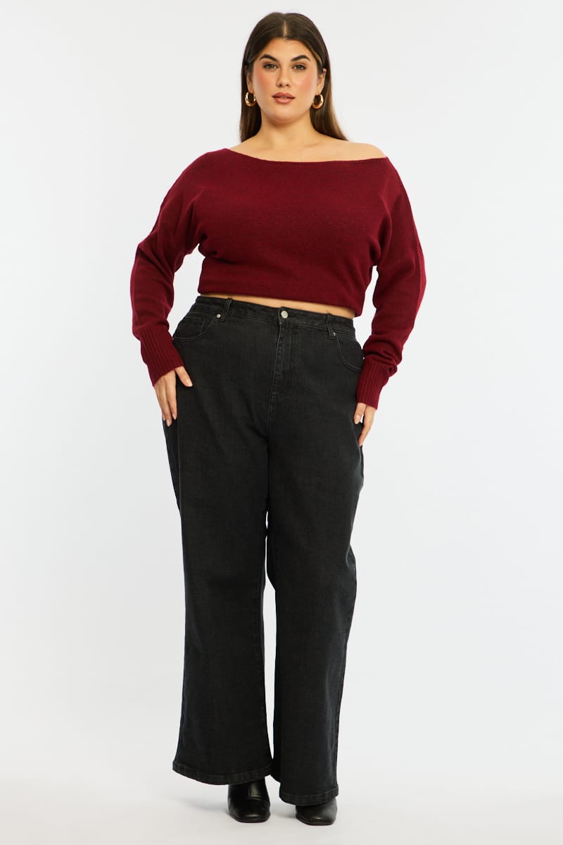 Denim Wide Leg Denim High Rise Stretch for YouandAll Fashion
