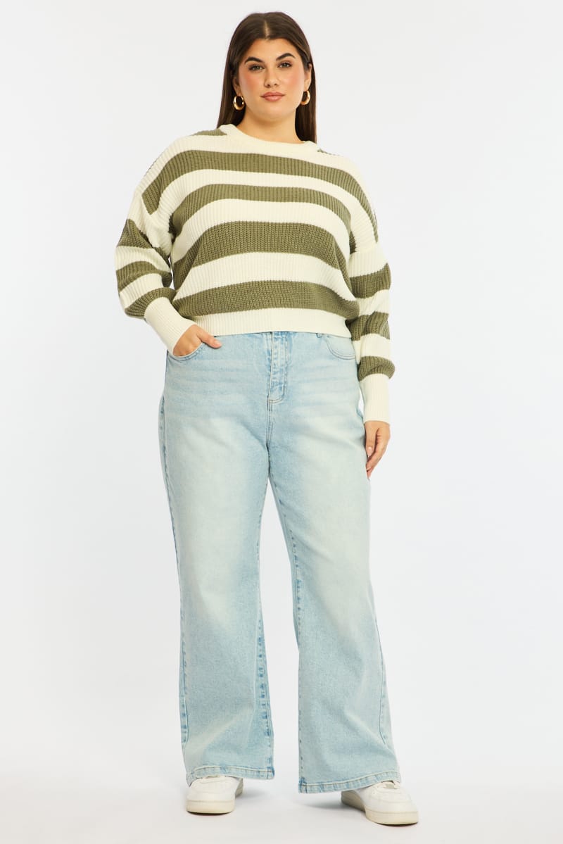 Denim Wide Leg Denim High Rise Stretch for YouandAll Fashion
