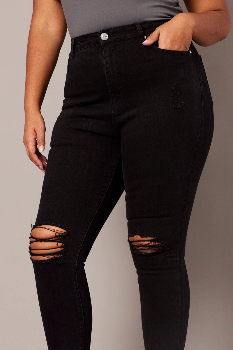 ylioge Black Jeans for Women, Womens Skinny Stretch Plus Size