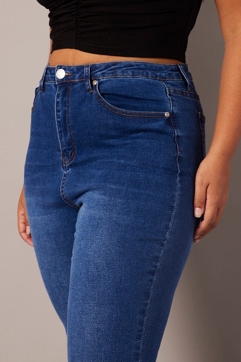 Denim Skinny Jeans High Rise for YouandAll Fashion