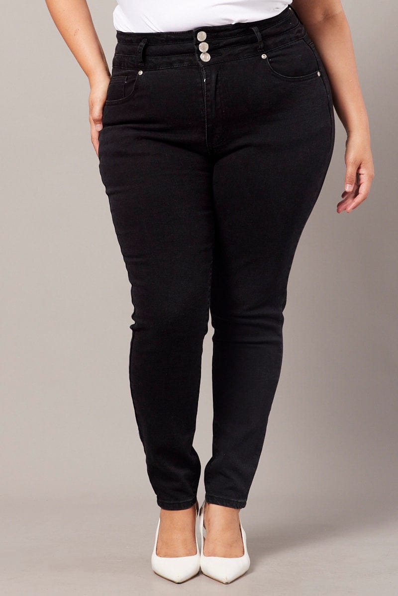 Black Skinny Jeans High rise for YouandAll Fashion