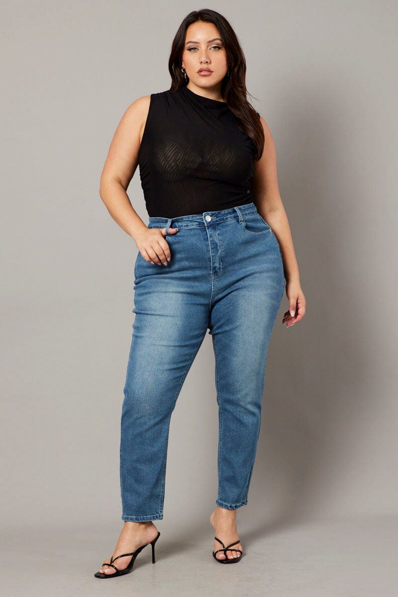 Denim Skinny Jeans High Rise for YouandAll Fashion