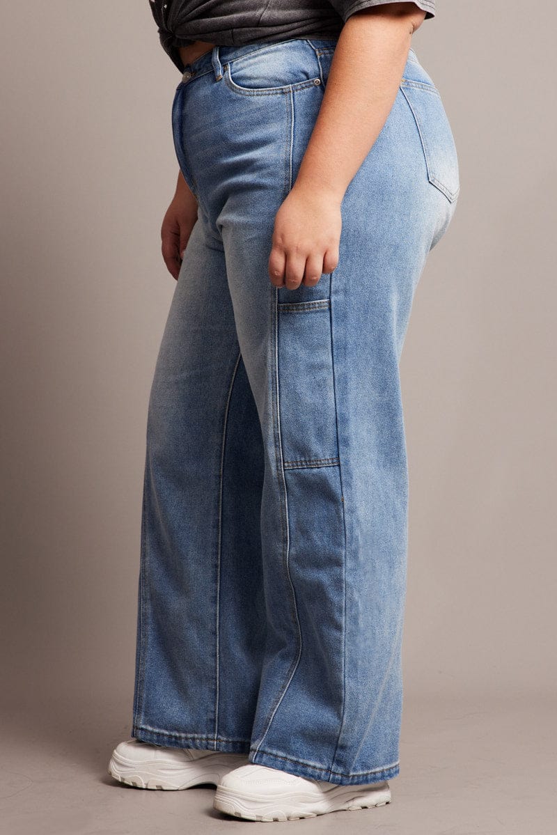 Denim Baggy Jeans Mid Rise for YouandAll Fashion