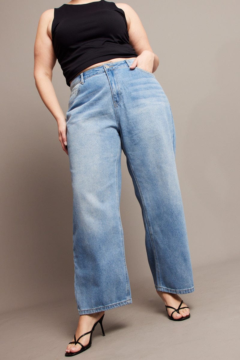 Denim Baggy Jeans High rise for YouandAll Fashion