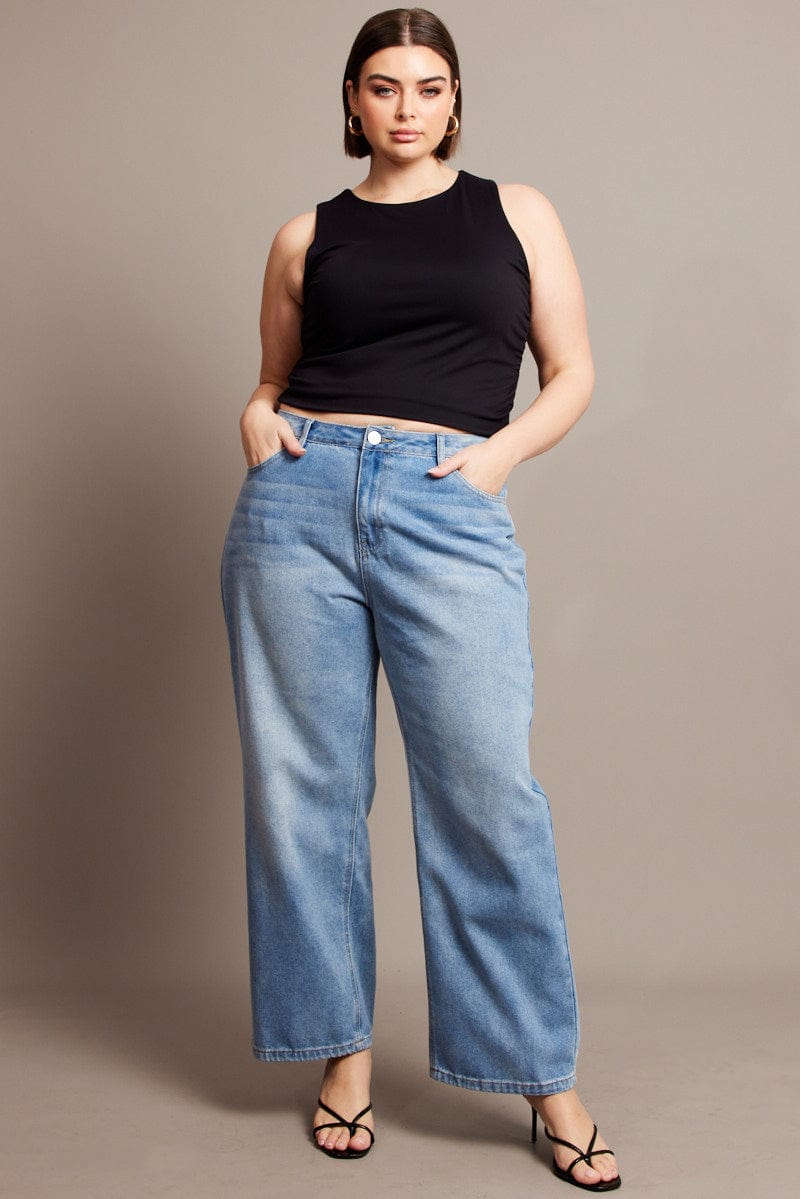 Denim Baggy Jeans High rise for YouandAll Fashion