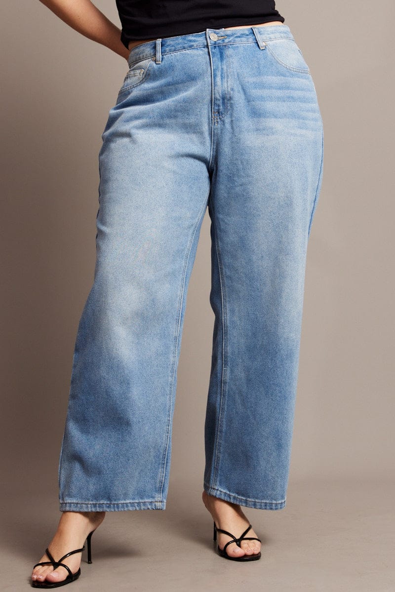 Denim Baggy Jeans High rise for YouandAll Fashion