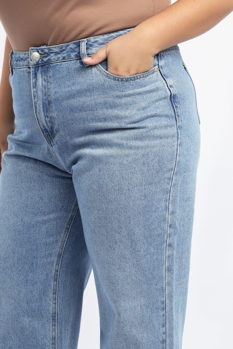 Denim Wide Leg Jeans for YouandAll Fashion