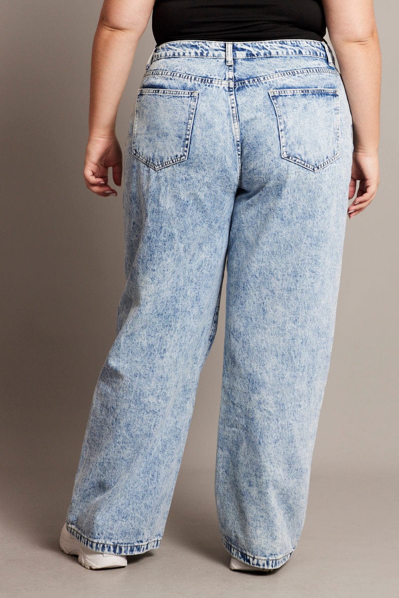 Denim Wide Leg Jeans High Rise for YouandAll Fashion