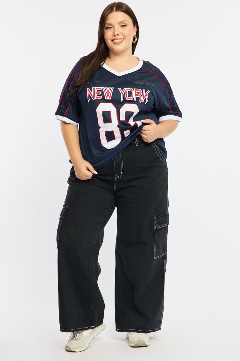 Black Cargo Jeans High Rise for YouandAll Fashion