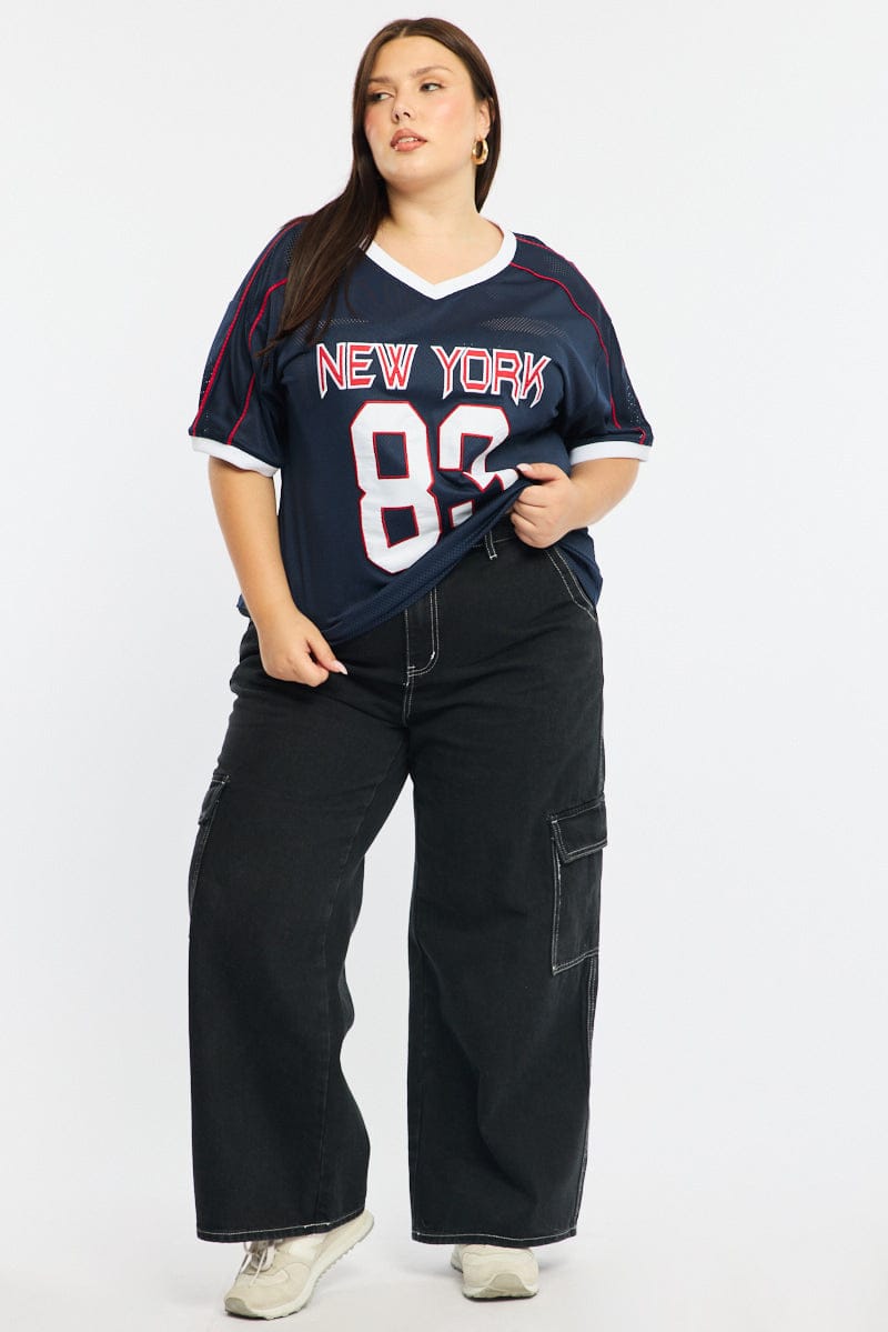 Black Cargo Jeans High Rise for YouandAll Fashion