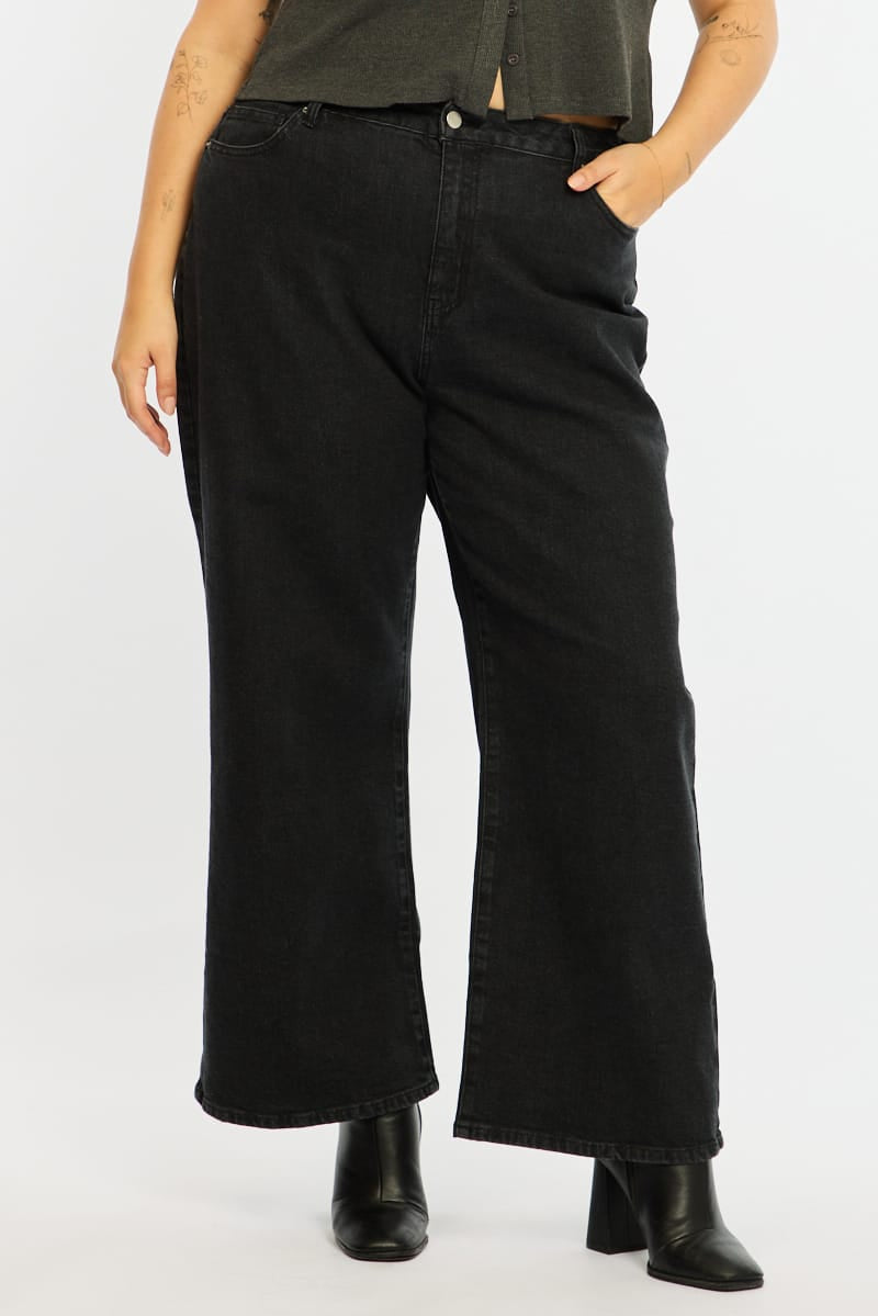 Denim Wide Leg Denim High Rise for YouandAll Fashion
