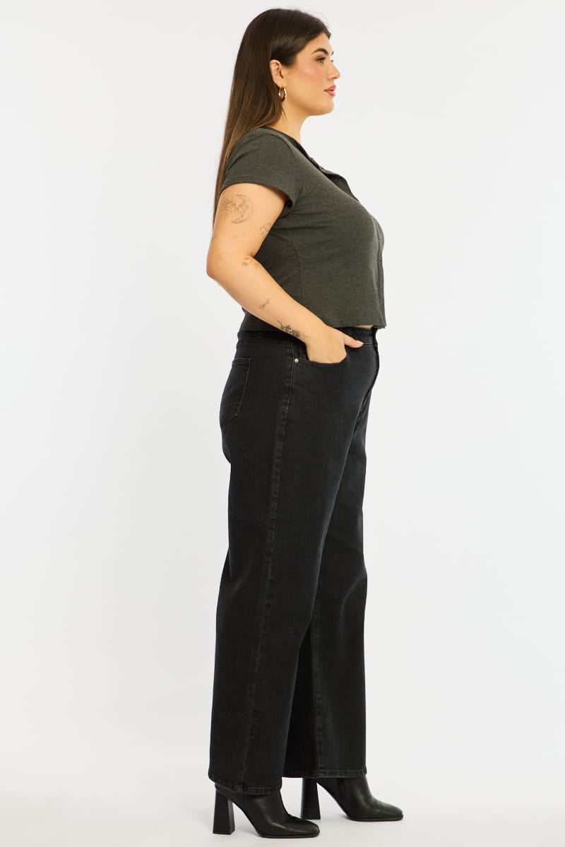 Denim Wide Leg Denim High Rise for YouandAll Fashion