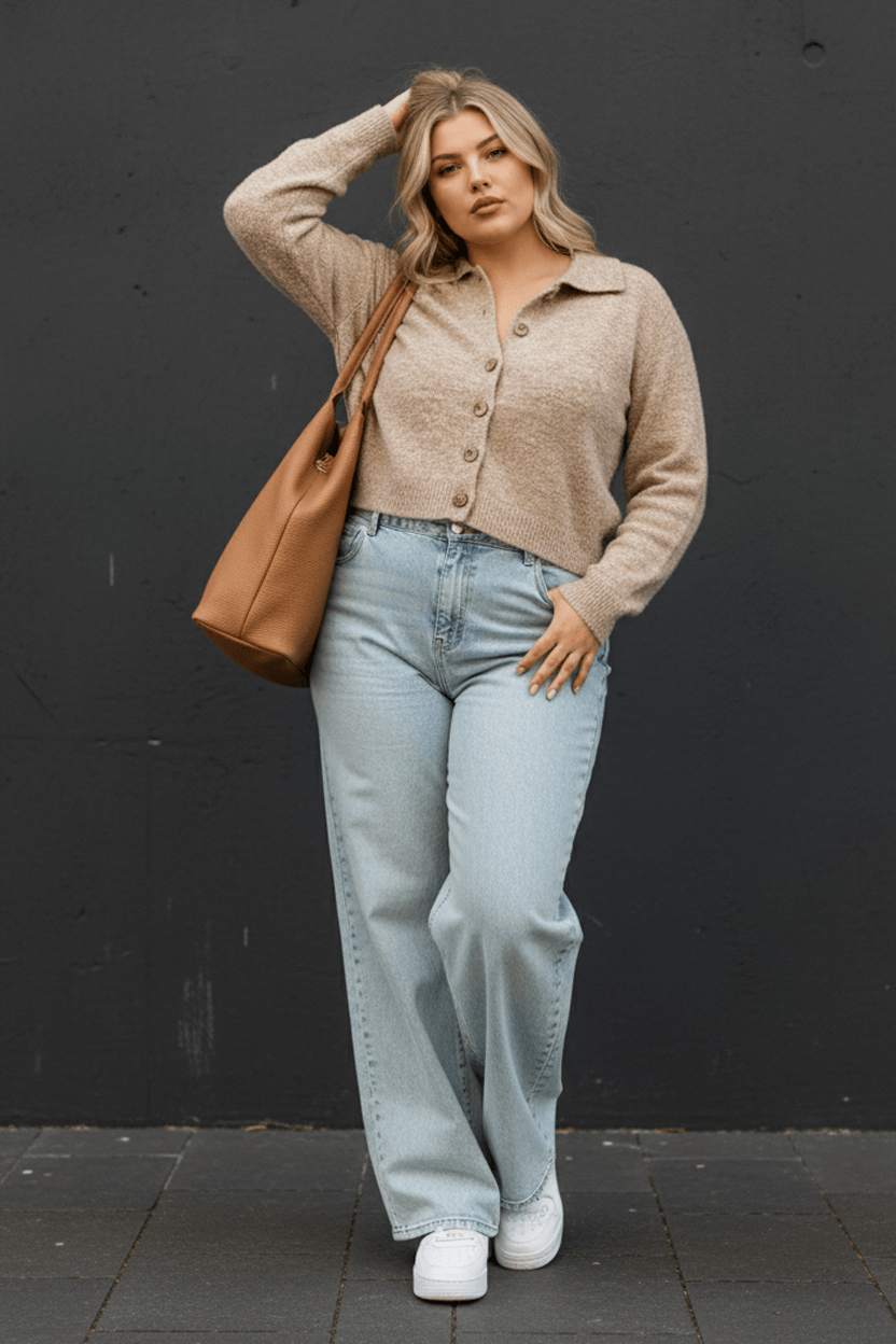 Denim Wide Leg Denim High Rise for YouandAll Fashion