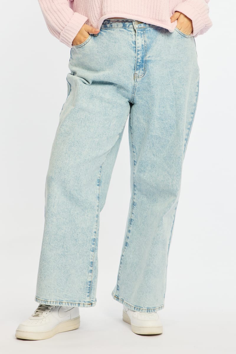 Denim Wide Leg Denim High Rise for YouandAll Fashion