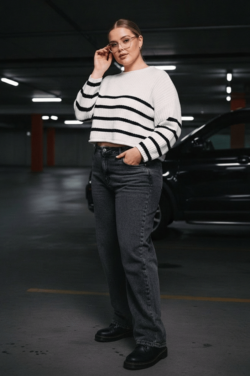 Denim Wide Leg Jeans Mid Rise for YouandAll Fashion