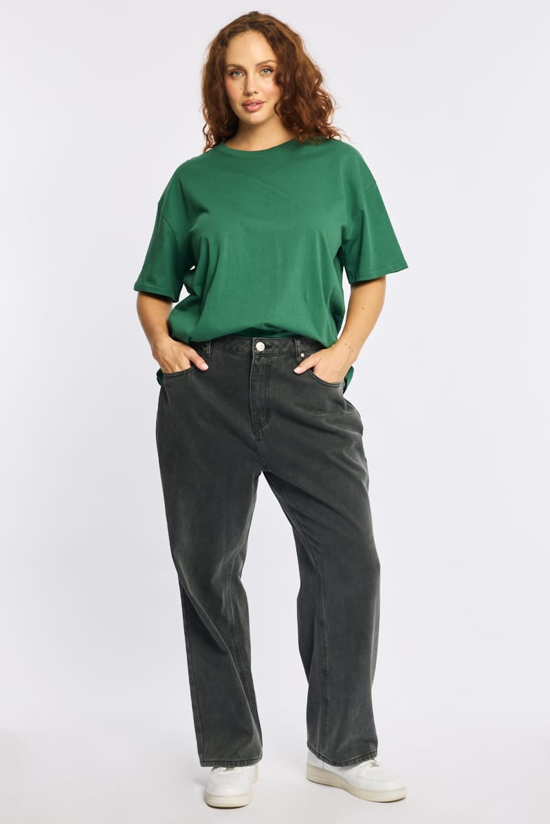 Denim Wide Leg Jeans Mid Rise for YouandAll Fashion