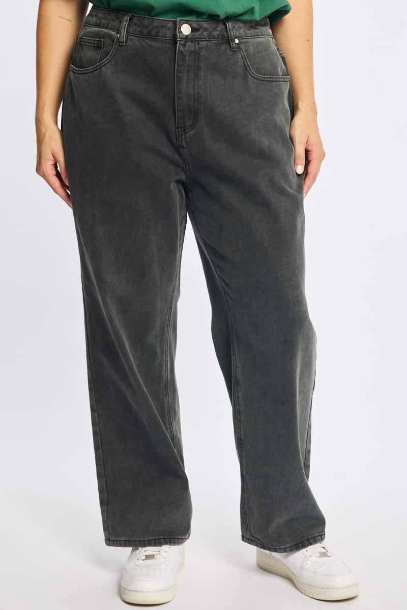 Denim Wide Leg Jeans Mid Rise for YouandAll Fashion